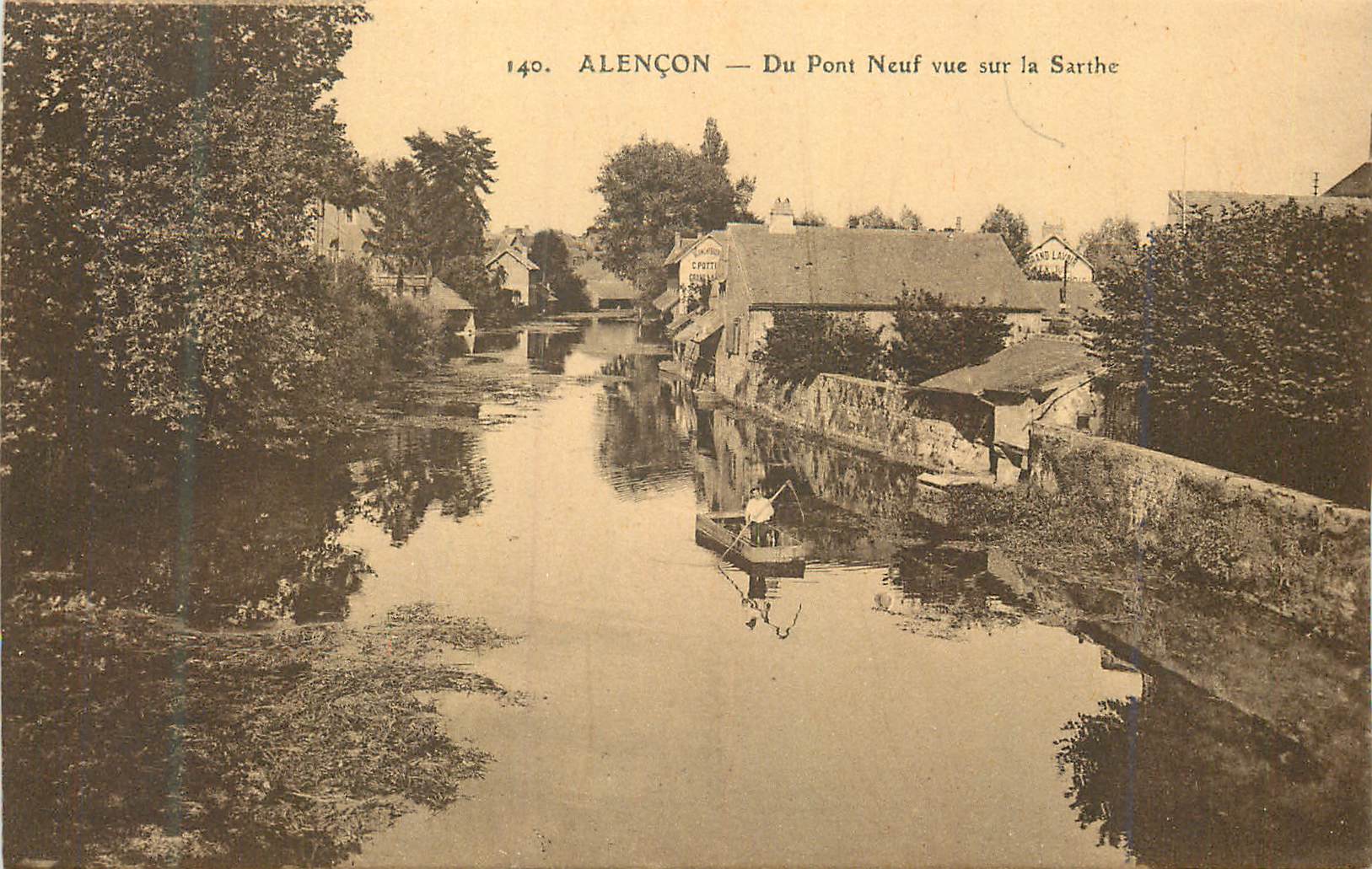 CPA Alencon Du Pont Neuf vue sur la Sarbre